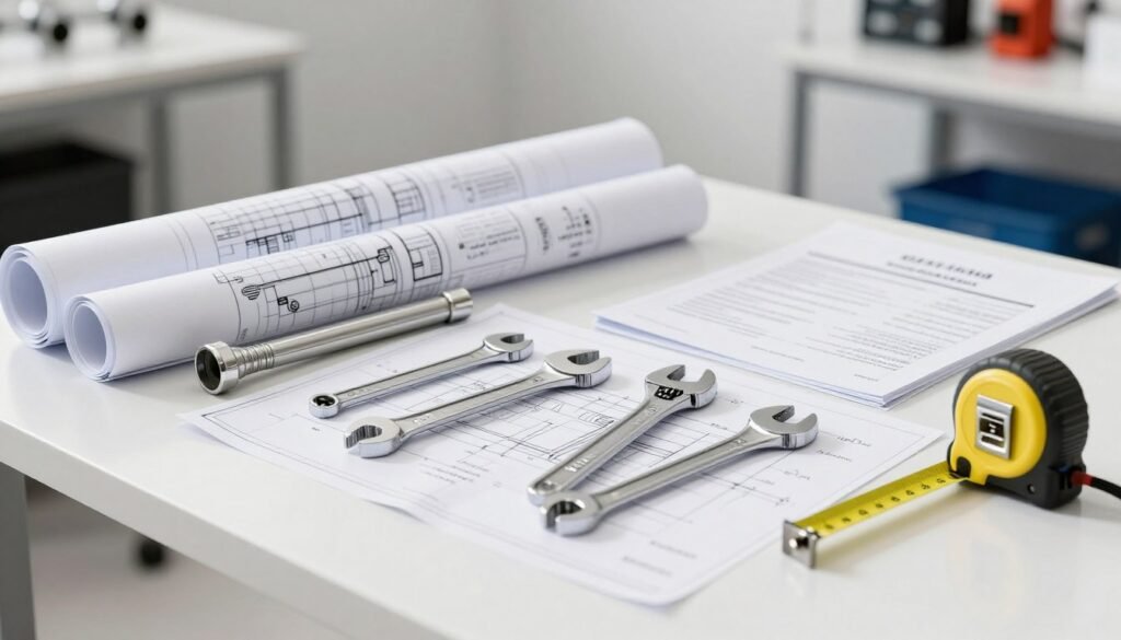 تأسيس سباكة احترافي مع أدوات العمل والمخططات الهندسية