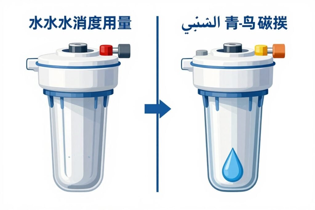 مقارنة بين تركيب صحيح وتركيب خاطئ لفلتر المياه