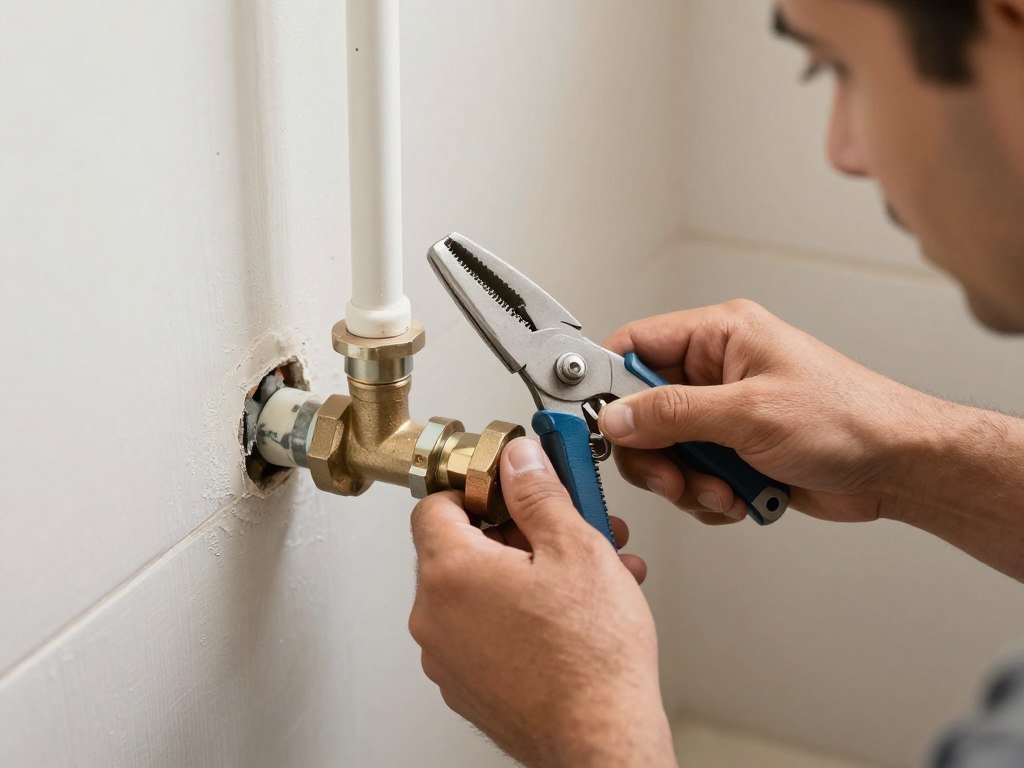 إصلاح ماسورة مياه داخل جدار